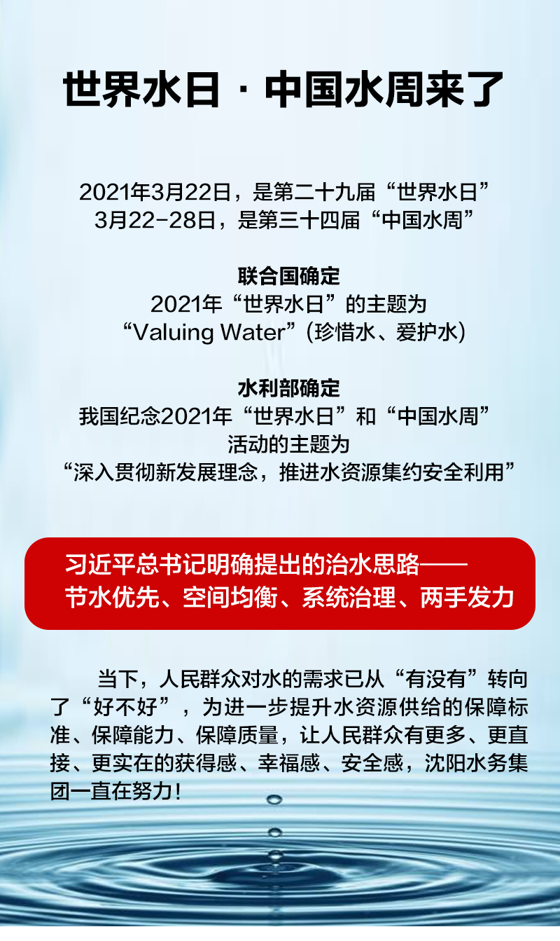 世界水日,中国水周来了!